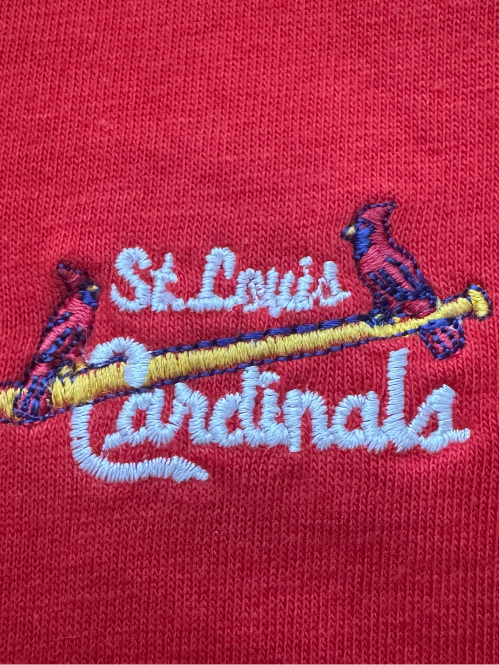 Vintage St Louis Cardinals 70’s/80’s Stedman Red Polo Shirt Men’s Size Large MLB